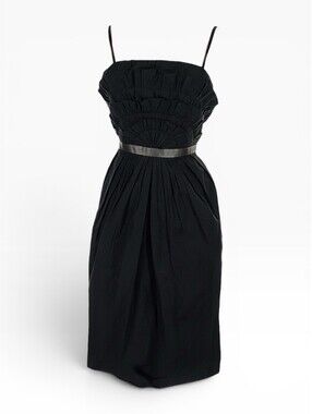 Archival Moschino Cheap Chic SS 2004 Y2K Pleated Cocktail Dress Deadstock US 6